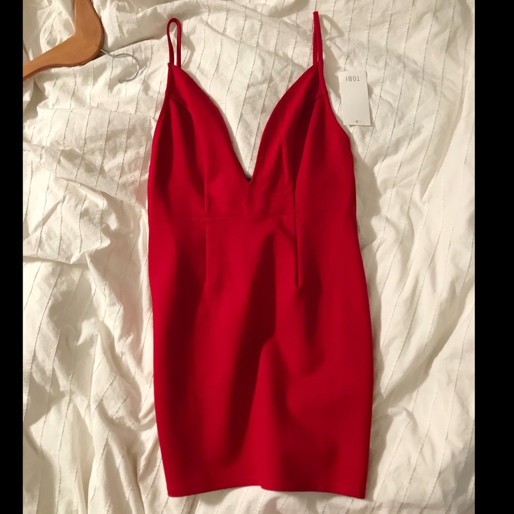 TOBI Sadie red bodycon dress